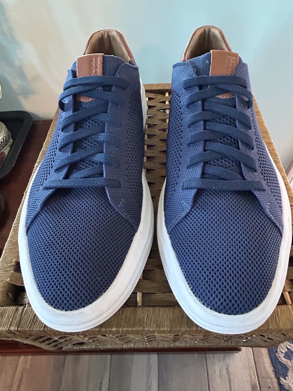 Mark Nason Los Angeles Men’s Navy Knit Sneakers Sz 12 Nautical Beachy Skater